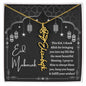 I Thank Allah for Bringing You Into My Life Eid Mubarak Black and White Lanterns Flower Name Necklace