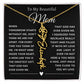 [ALMOST SOLD OUT] To My Beautiful Mom Heart Flower Name Necklace