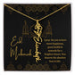[ALMOST SOLD OUT] Black and Gold I Pray For You To Have All The Happiness Flower Name Necklace