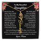 [ALMOST SOLD OUT] To My Beautiful Daughter Love, Mom Flower Name Necklace
