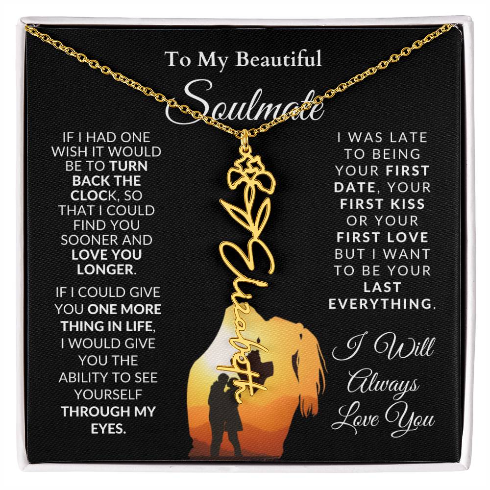 [ALMOST SOLD OUT] To My Beautiful Soulmate Flower Name Necklace