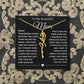 [ALMOST SOLD OUT] To My Beautiful Mom Heart Flower Name Necklace