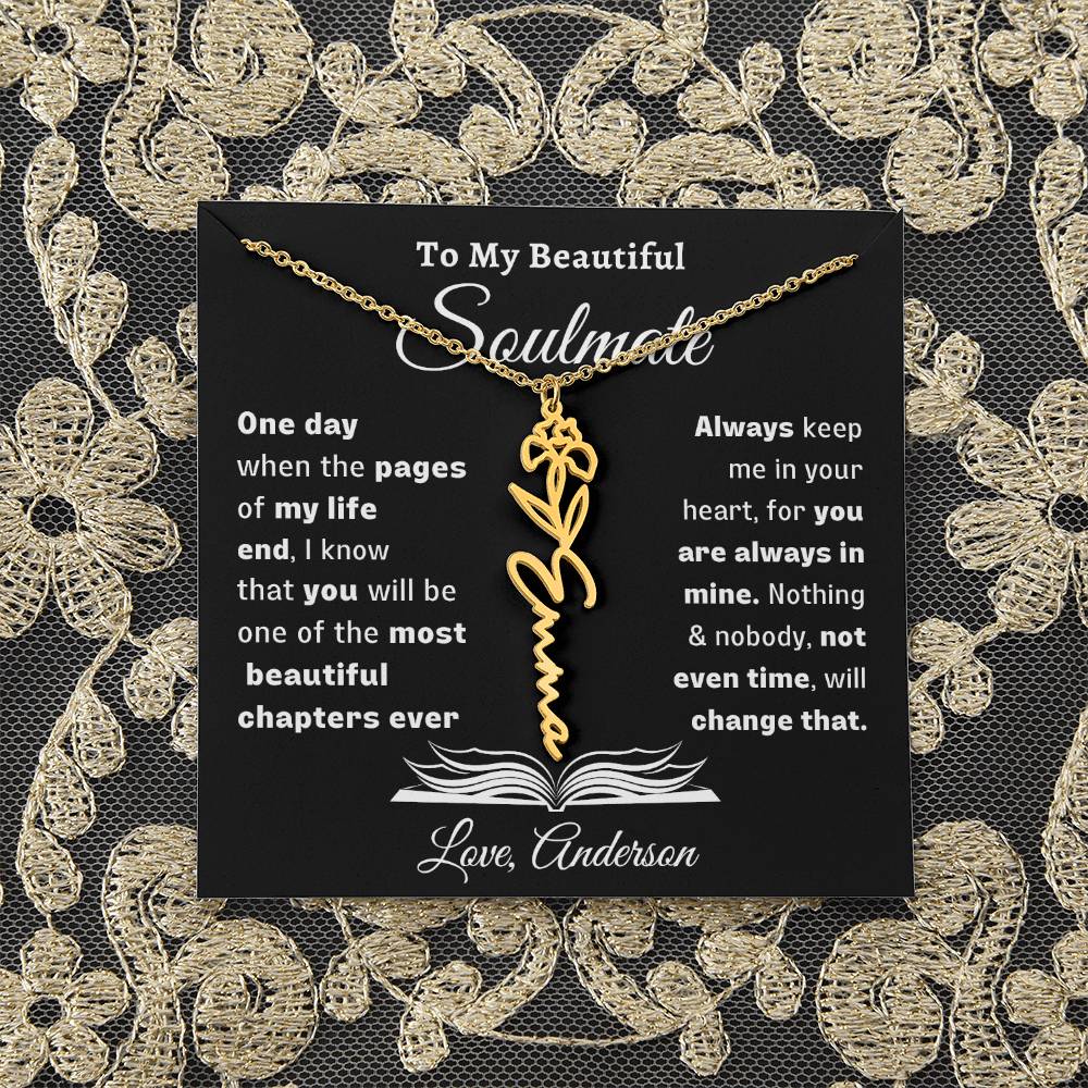[ALMOST SOLD OUT] To My Beautiful Soulmate Chapters Flower Name Necklace