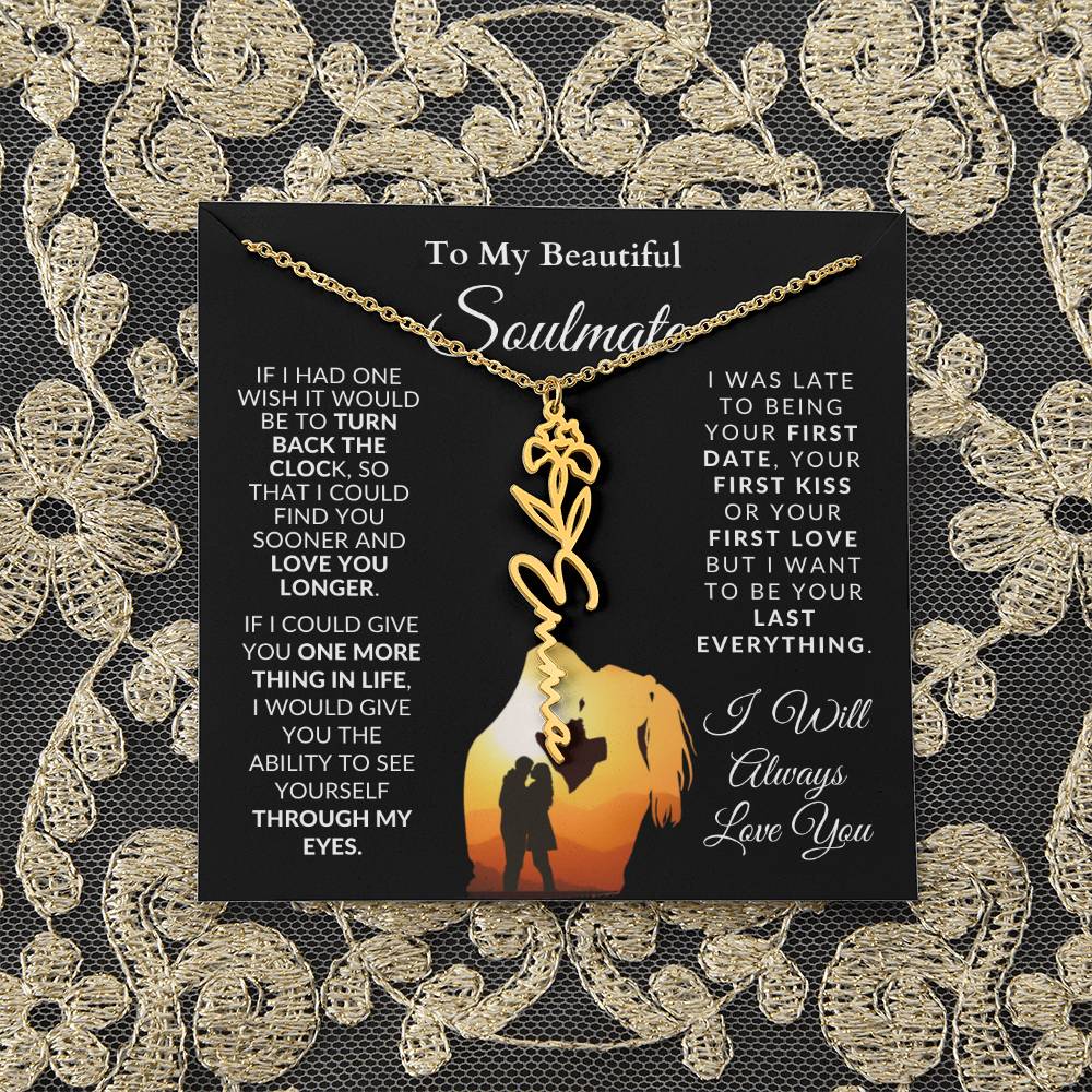 [ALMOST SOLD OUT] To My Beautiful Soulmate Flower Name Necklace