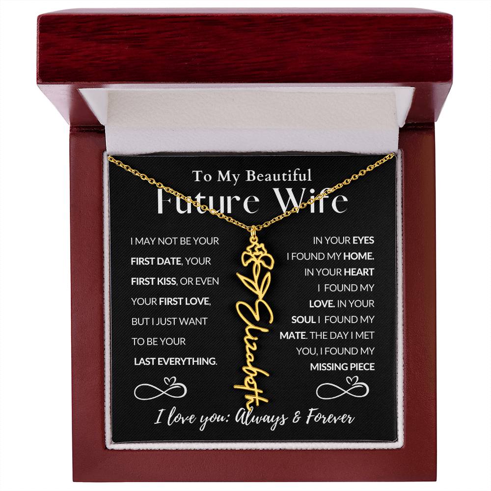 [Almost Sold Out] To My Future Wife Flower Name Necklace