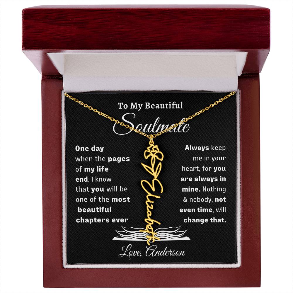 [ALMOST SOLD OUT] To My Beautiful Soulmate Chapters Flower Name Necklace