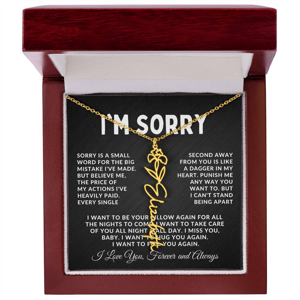 [Almost Sold Out] I'm Sorry Flower Name Necklace
