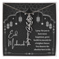 Black and White I Pray You Have More Happiness Eid Mubarak Flower Name Necklace