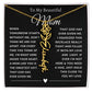 [ALMOST SOLD OUT] To My Beautiful Mom Heart Flower Name Necklace