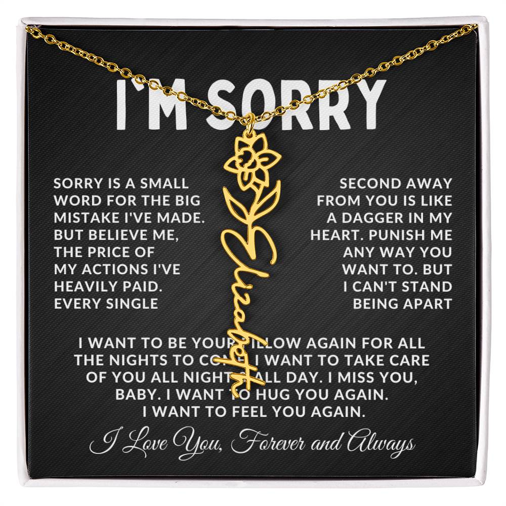 [Almost Sold Out] I'm Sorry Flower Name Necklace