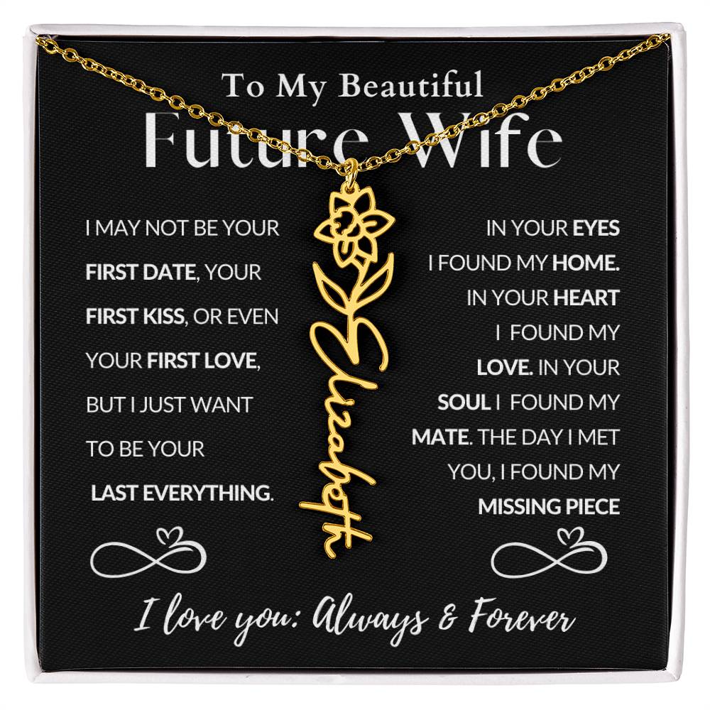 [Almost Sold Out] To My Future Wife Flower Name Necklace