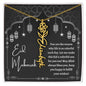 You Are the Reason Eid Mubarak Flower Name Necklace