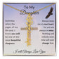[ALMOST SOLD OUT] Cross To My Daughter Flower Name Necklace
