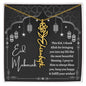 I Thank Allah for Bringing You Into My Life Eid Mubarak Black and White Lanterns Flower Name Necklace