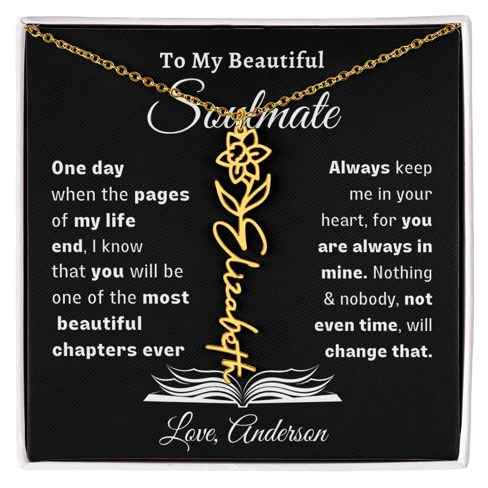 [ALMOST SOLD OUT] To My Beautiful Soulmate Chapters Flower Name Necklace