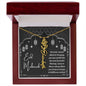 I Thank Allah for Bringing You Into My Life Eid Mubarak Black and White Lanterns Flower Name Necklace