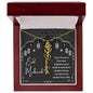 Black and White I Pray You Have More Happiness Eid Mubarak Flower Name Necklace