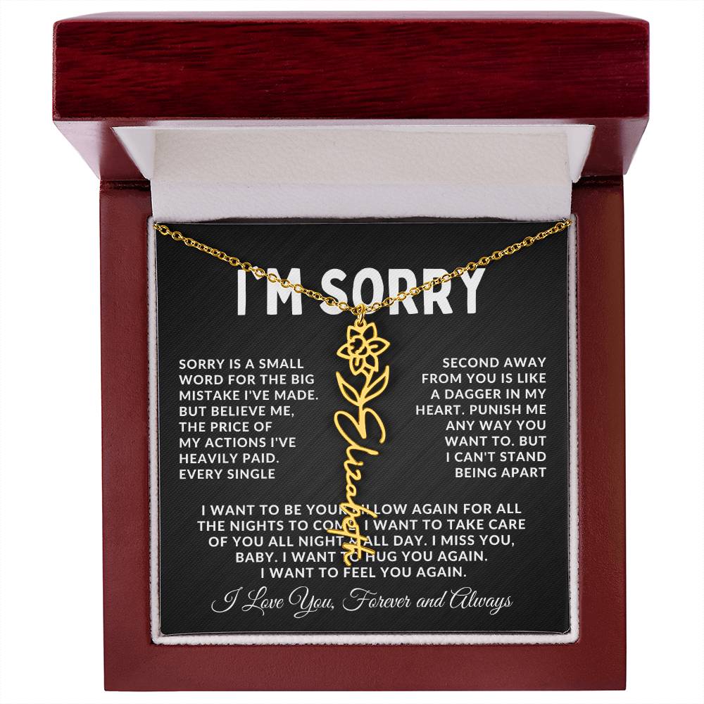[Almost Sold Out] I'm Sorry Flower Name Necklace