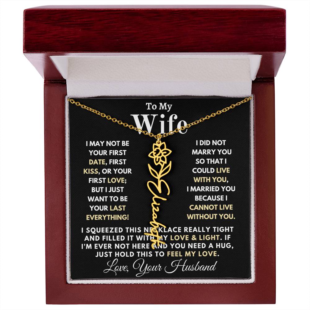 [Almost Sold Out] To My Wife Flower Name Necklace