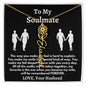 To My Soulmate - Love, Your Husband Flower Name Necklace