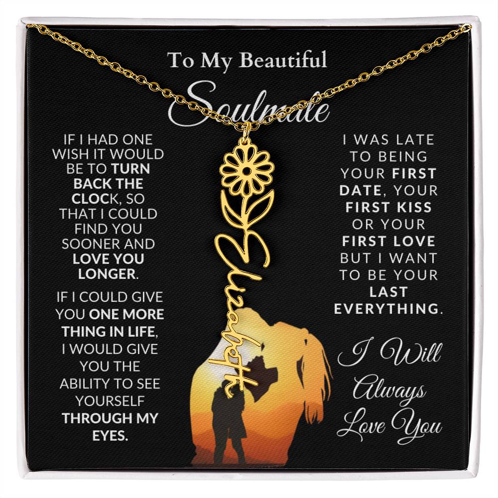 [ALMOST SOLD OUT] To My Beautiful Soulmate Flower Name Necklace