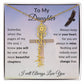 [ALMOST SOLD OUT] Cross To My Daughter Flower Name Necklace