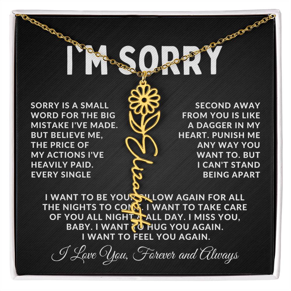 [Almost Sold Out] I'm Sorry Flower Name Necklace