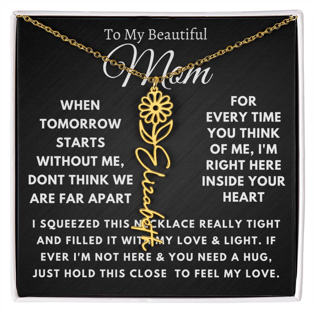 [ALMOST SOLD OUT] To My Beautiful Mom Flower Name Necklace