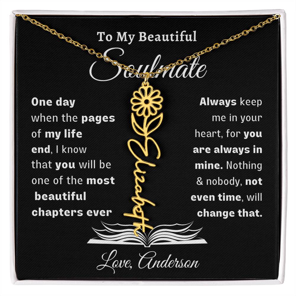 [ALMOST SOLD OUT] To My Beautiful Soulmate Chapters Flower Name Necklace