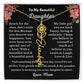 [ALMOST SOLD OUT] To My Beautiful Daughter Love, Mom Flower Name Necklace