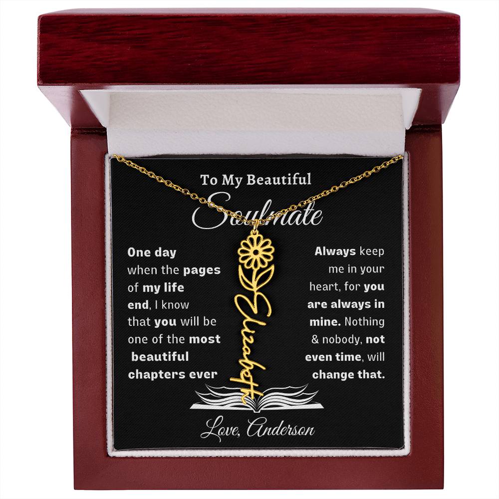 [ALMOST SOLD OUT] To My Beautiful Soulmate Chapters Flower Name Necklace