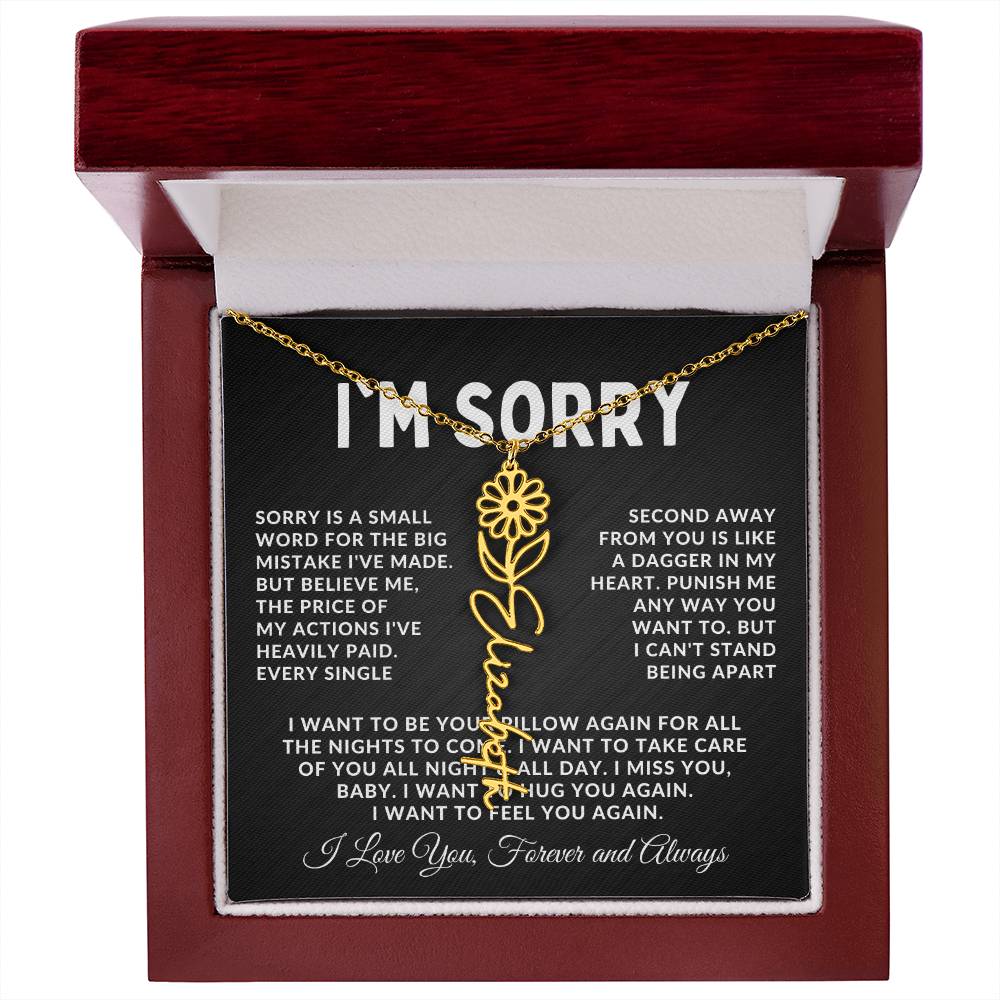 [Almost Sold Out] I'm Sorry Flower Name Necklace