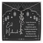 Black and White I Pray You Have More Happiness Eid Mubarak Flower Name Necklace