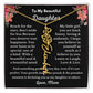 [ALMOST SOLD OUT] To My Beautiful Daughter Love, Mom Flower Name Necklace