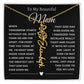 [ALMOST SOLD OUT] To My Beautiful Mom Heart Flower Name Necklace