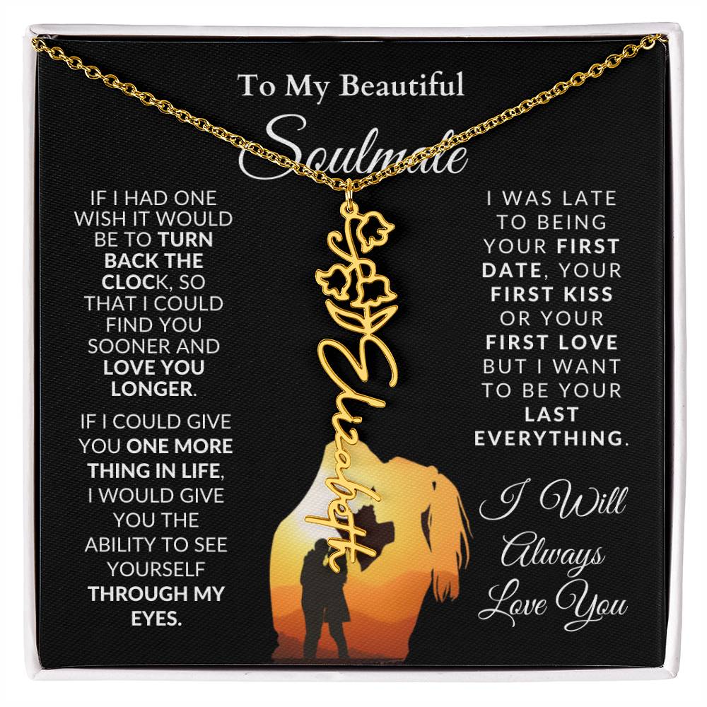 [ALMOST SOLD OUT] To My Beautiful Soulmate Flower Name Necklace