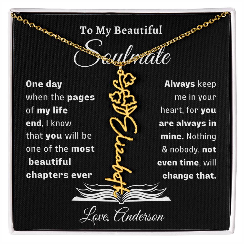 [ALMOST SOLD OUT] To My Beautiful Soulmate Chapters Flower Name Necklace