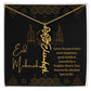 [ALMOST SOLD OUT] Black and Gold I Pray For You To Have All The Happiness Flower Name Necklace