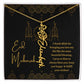 [ALMOST SOLD OUT] EID MUBARAK BLACK AND GOLD - I PRAY TO ALLAH TO ALWAYS BLESS YOU - FLOWER NAME NECKLACE