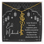 Black and White I Pray You Have More Happiness Eid Mubarak Flower Name Necklace