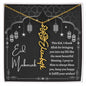 I Thank Allah for Bringing You Into My Life Eid Mubarak Black and White Lanterns Flower Name Necklace