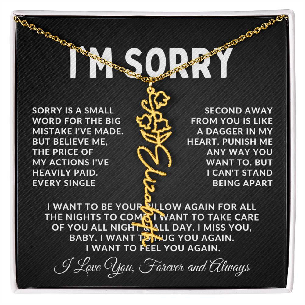 [Almost Sold Out] I'm Sorry Flower Name Necklace