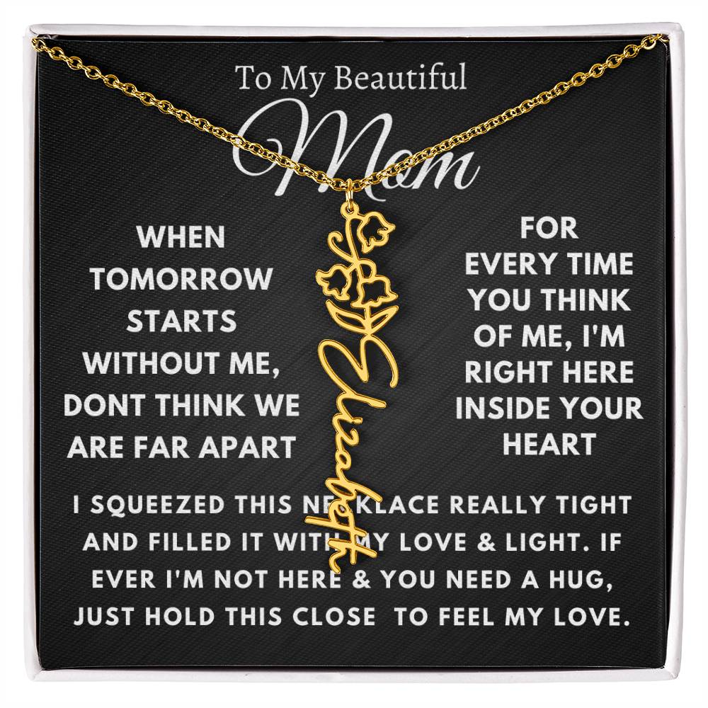 [ALMOST SOLD OUT] To My Beautiful Mom Flower Name Necklace
