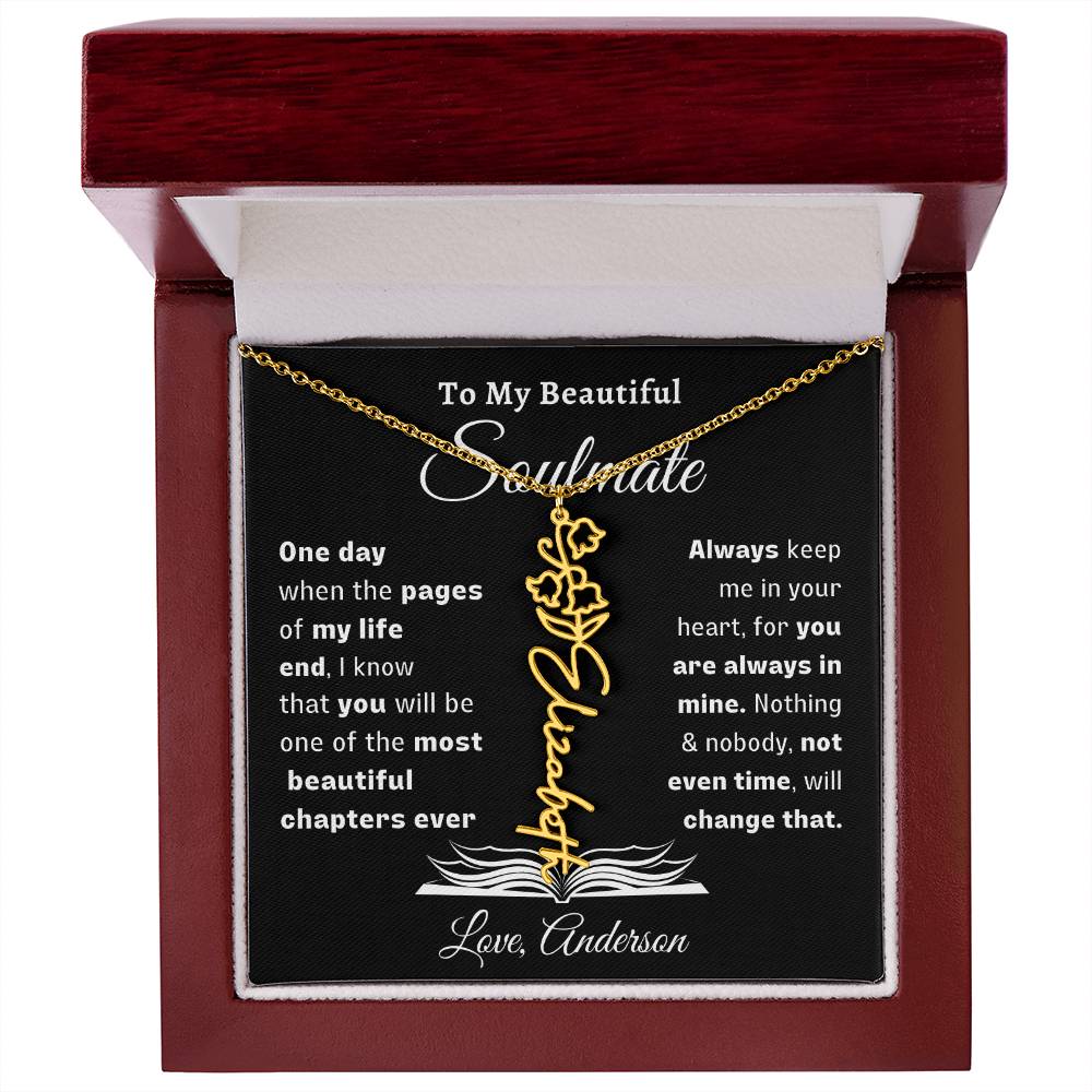 [ALMOST SOLD OUT] To My Beautiful Soulmate Chapters Flower Name Necklace