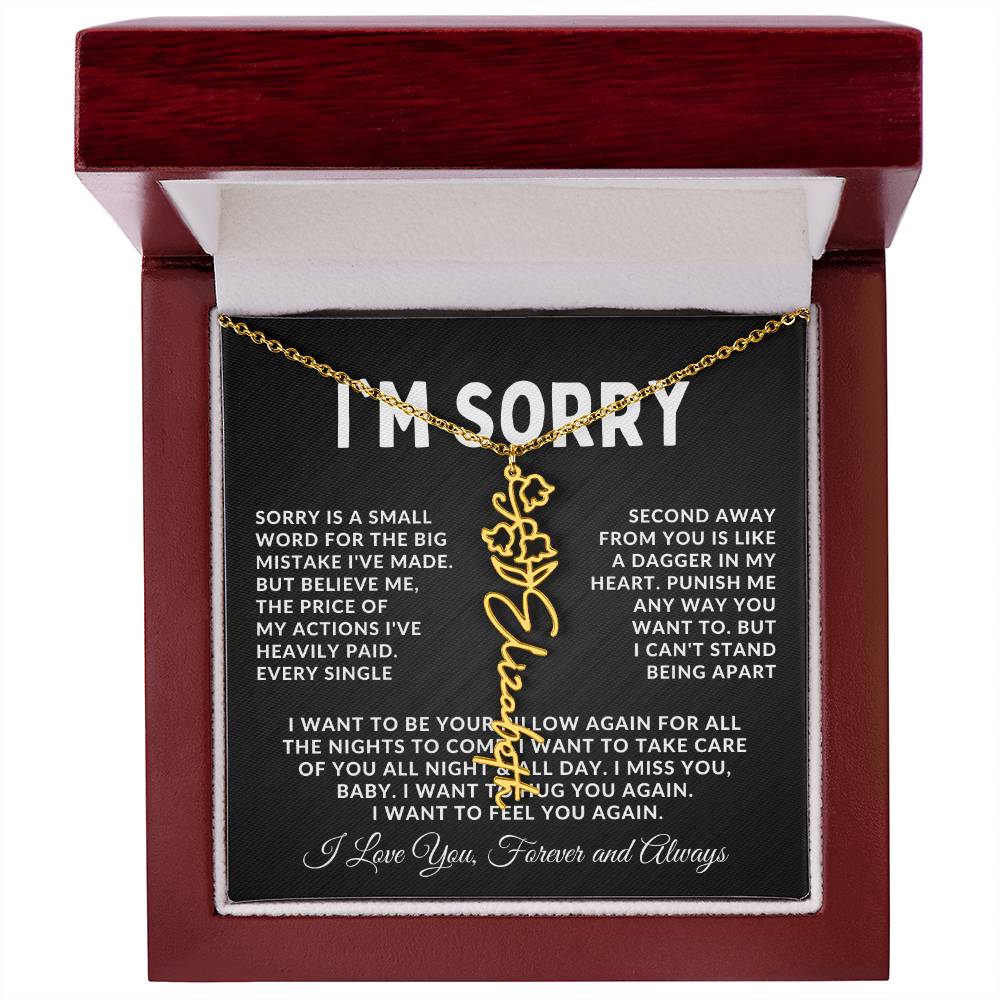 [Almost Sold Out] I'm Sorry Flower Name Necklace