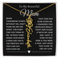 [ALMOST SOLD OUT] To My Beautiful Mom Heart Flower Name Necklace
