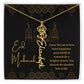 [ALMOST SOLD OUT] Black and Gold I Pray For You To Have All The Happiness Flower Name Necklace