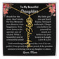 [ALMOST SOLD OUT] To My Beautiful Daughter Love, Mom Flower Name Necklace