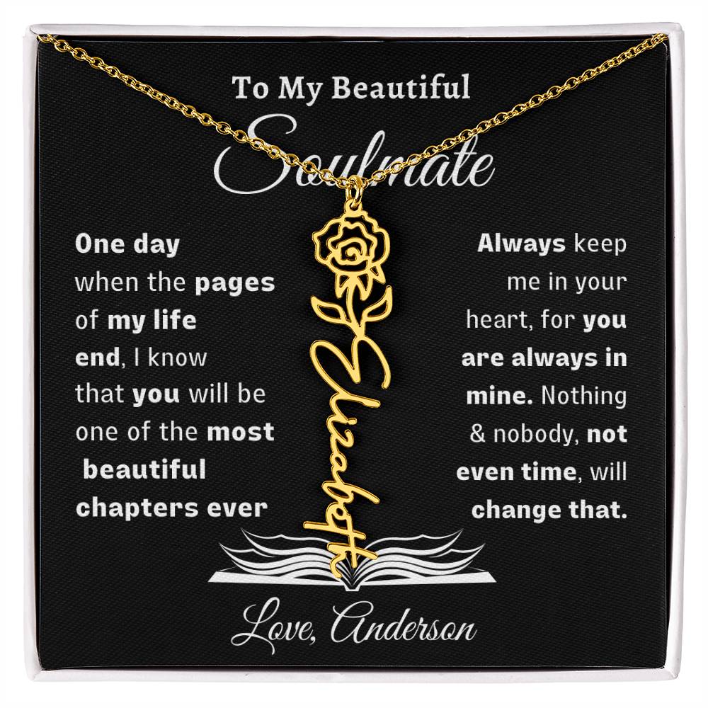 [ALMOST SOLD OUT] To My Beautiful Soulmate Chapters Flower Name Necklace