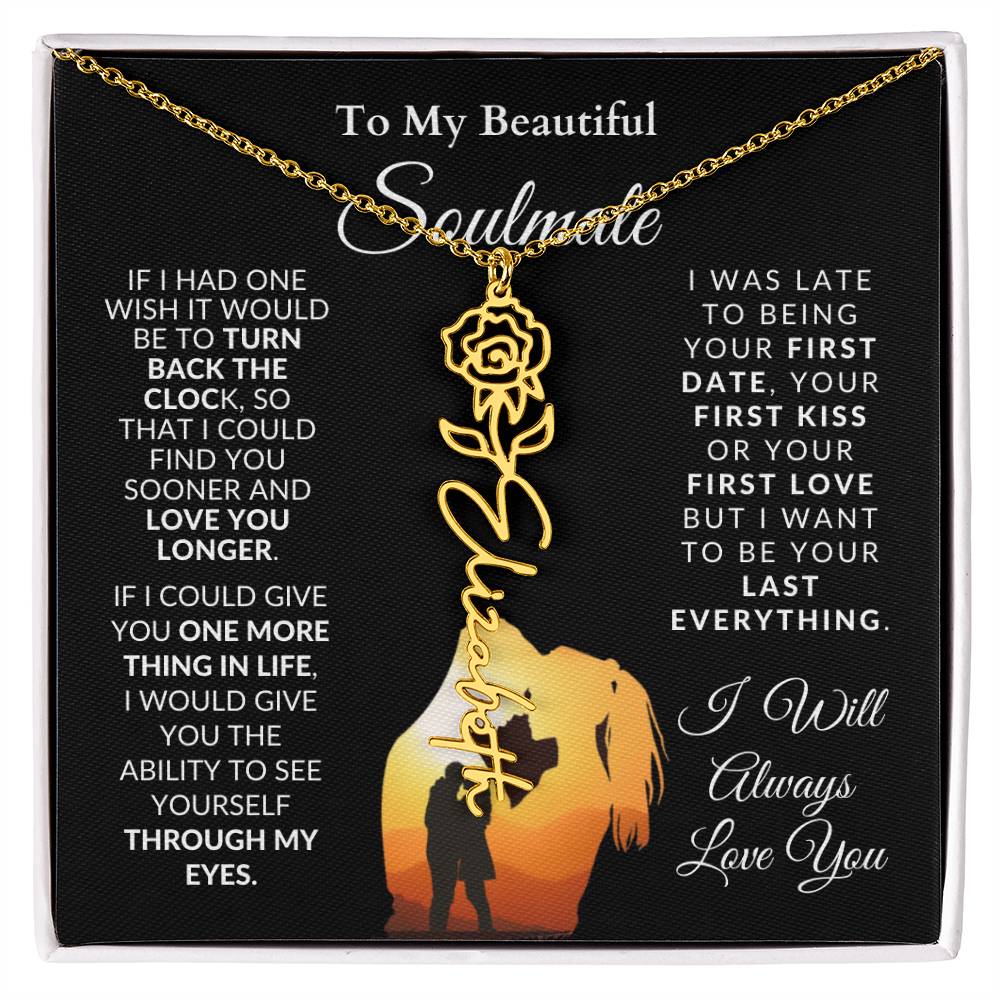 [ALMOST SOLD OUT] To My Beautiful Soulmate Flower Name Necklace